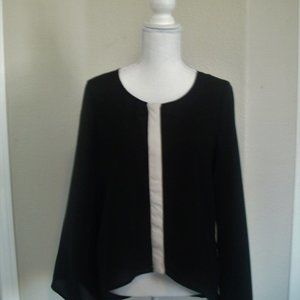 Naked Zebra Size Small Black Oversized Button Down Shirt